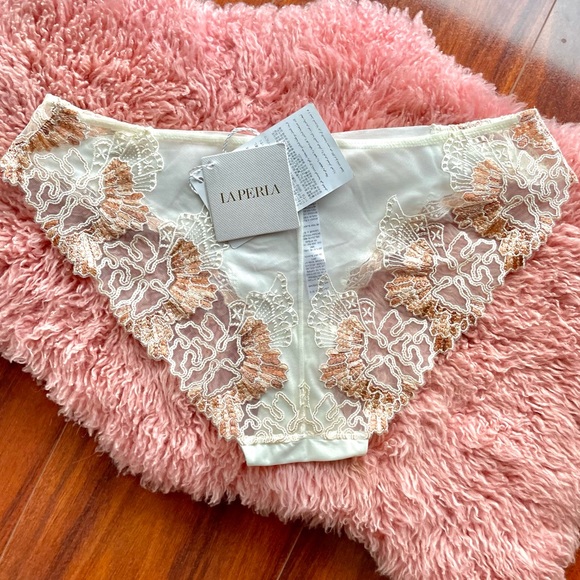 🐚 NWT La Perla Love Stone Embroidered Stretch-Tulle Underwire Lingerie Set 🐚 - Picture 8 of 11